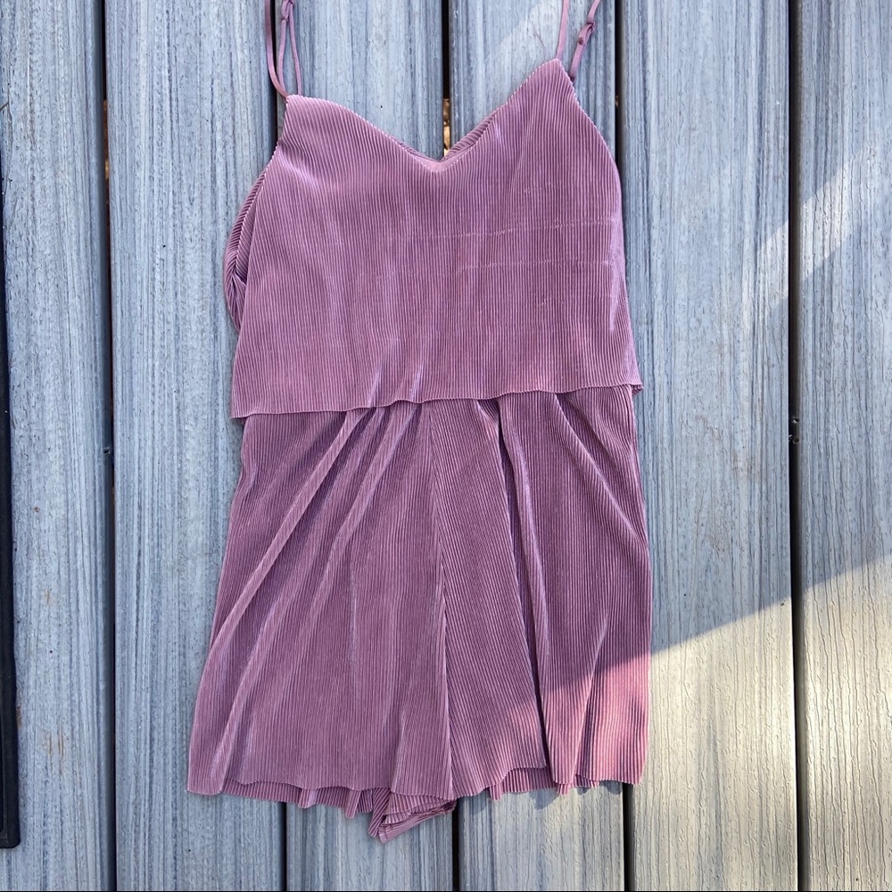 Pink Pleated Romper